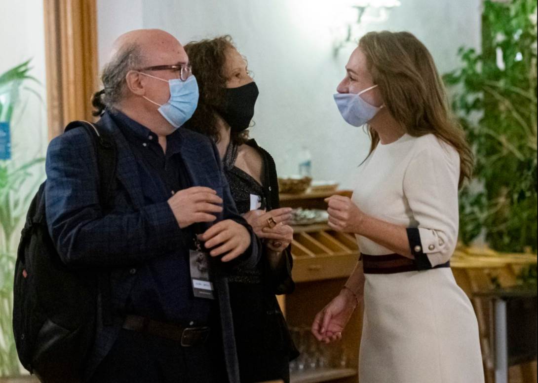 Andrés Ibáñez y señora con Marta Buadas
